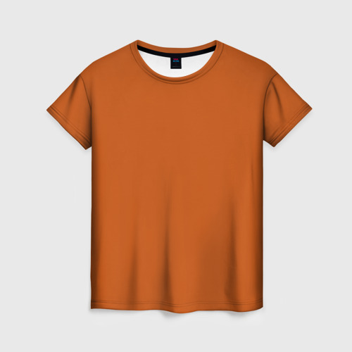 Женская футболка 3D с принтом Радуга v6 - оранжевый, вид спереди #2