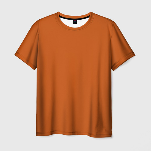 Мужская футболка 3D с принтом Оранжевый, вид спереди #2