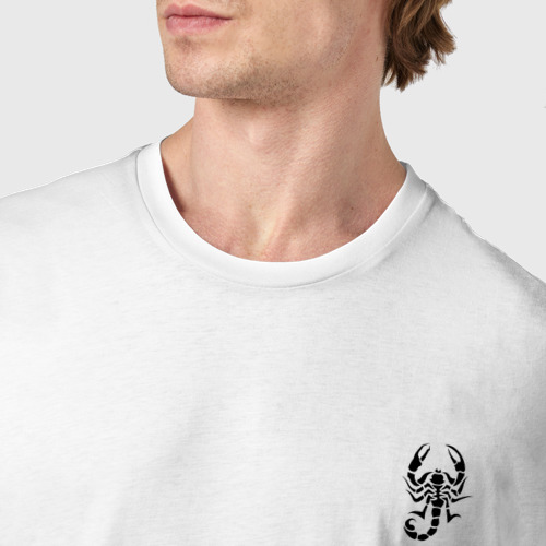 Мужская футболка хлопок с принтом Скорпион, фото #4