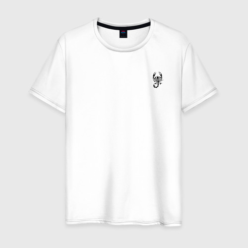 Мужская футболка хлопок с принтом Скорпион, вид спереди #2