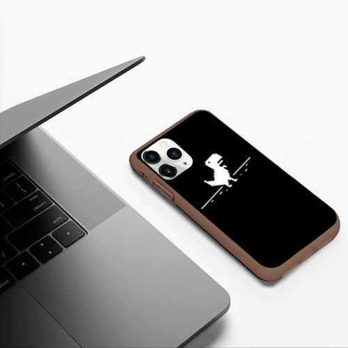 Чехол для iPhone 11 Pro матовый с принтом Динозавр Гугл Хром, фото #5