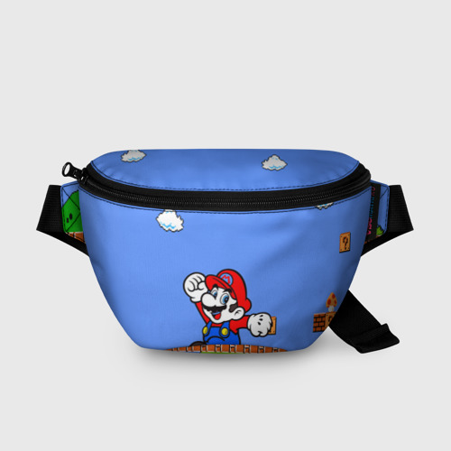 Поясная сумка 3D с принтом Mario, вид спереди #2
