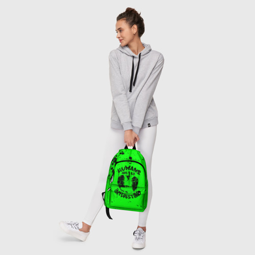 Рюкзак 3D с принтом Humans logo green, фото #6