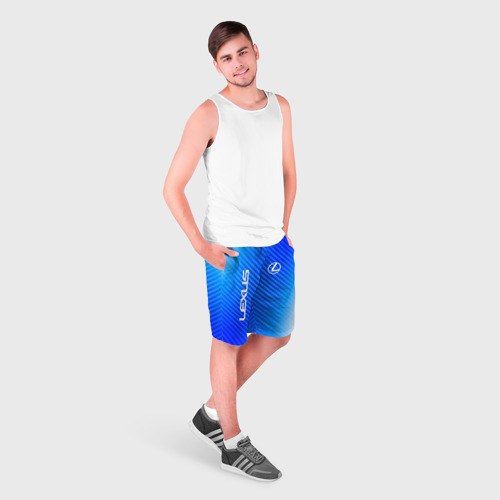 Мужские шорты 3D с принтом LEXUS / ЛЕКСУС, фото на моделе #1