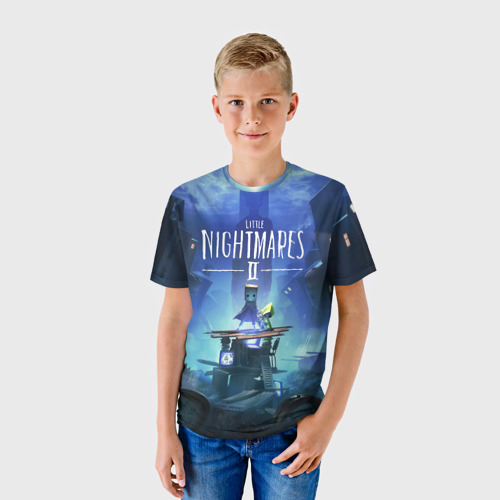 Детская 3D футболка с принтом Little Nightmares 2, фото на моделе #1