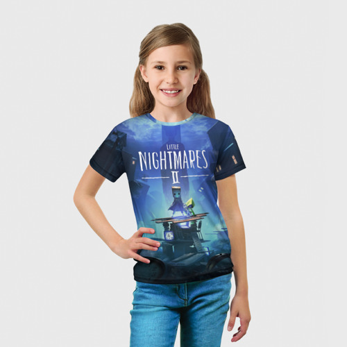 Детская 3D футболка с принтом Little Nightmares 2, вид сбоку #3