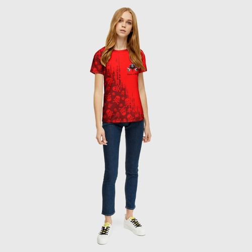 Женская футболка 3D с принтом КОРОЛЬ И ШУТ, вид сбоку #3