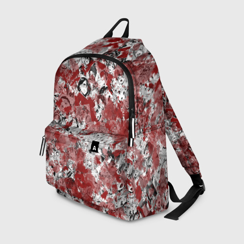Рюкзак 3D с принтом Кровавый ахегао, вид спереди #2
