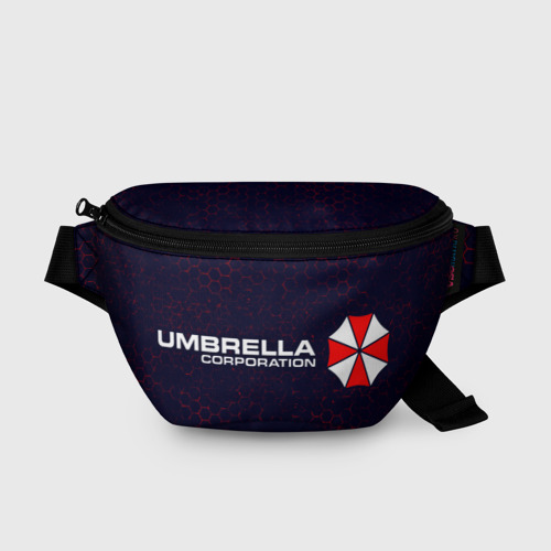 Поясная сумка 3D с принтом UMBRELLA CORP / АМБРЕЛЛА, вид спереди #2