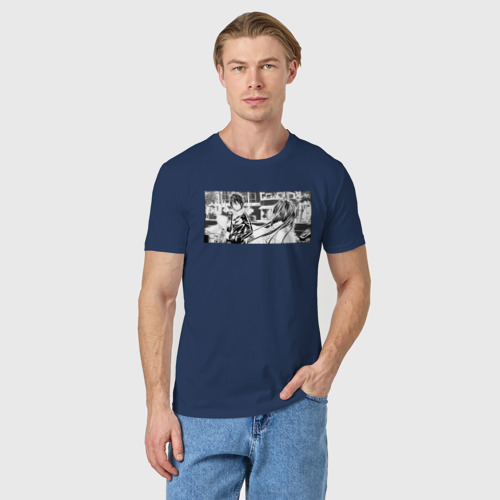 Мужская футболка хлопок с принтом Бездомный бог, манга, фото на моделе #1