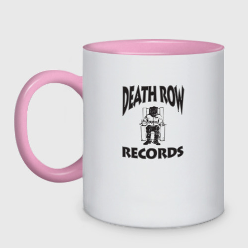 Кружка двухцветная с принтом Death Row Records, вид спереди #2
