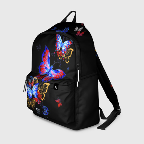 Рюкзак 3D с принтом Поцелуй бабочек, вид спереди #2