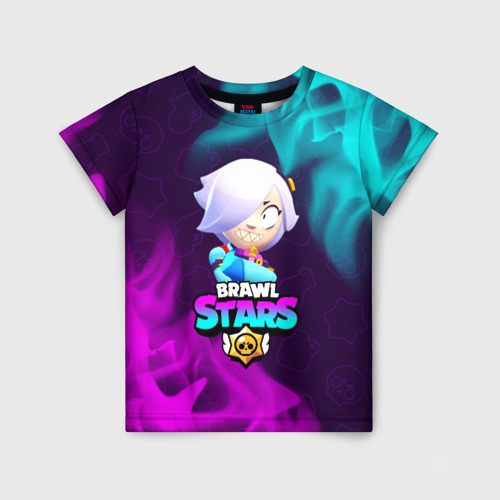 Детская 3D футболка с принтом BRAWL STARS COLETTE / КОЛЕТТ, вид спереди #2