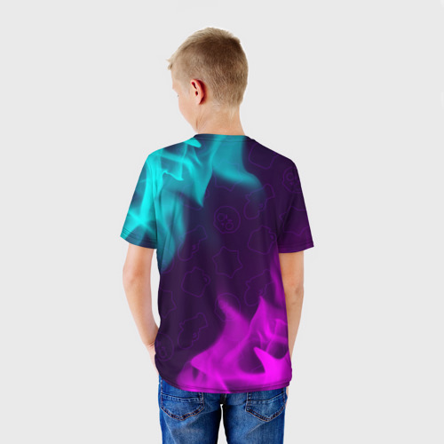 Детская 3D футболка с принтом BRAWL STARS COLETTE / КОЛЕТТ, вид сзади #2