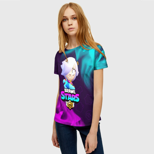 Женская футболка 3D с принтом BRAWL STARS COLETTE / КОЛЕТТ, фото на моделе #1