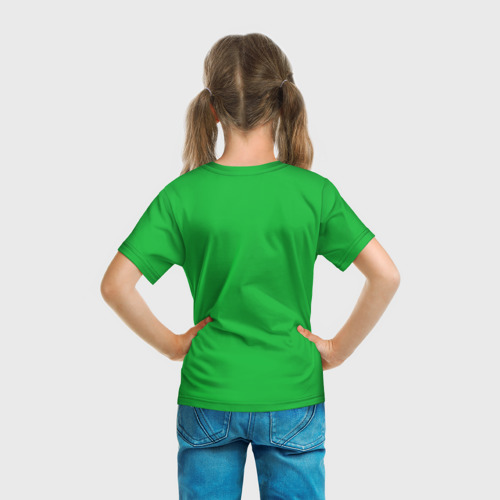 Детская футболка 3D с принтом Луиджи, вид сзади #2