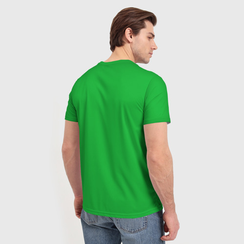 Мужская футболка 3D с принтом Луиджи, вид сзади #2