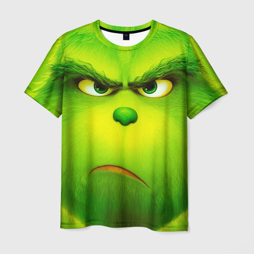 Мужская футболка 3D с принтом Гринч 3D/ The Grinch, вид спереди #2