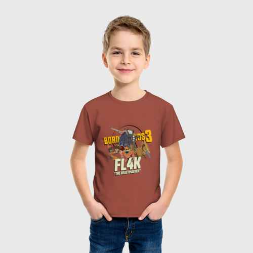 Детская футболка хлопок с принтом FL4K, фото на моделе #1