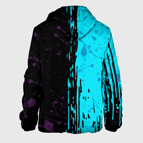 Мужская куртка 3D с принтом FORTNITE MARSHMELLO, вид сзади #1