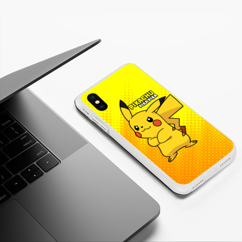 Чехол для iPhone XS Max матовый с принтом Pikachu Pika Pika, фото #5