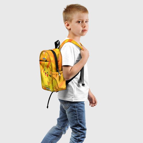 Детский рюкзак 3D с принтом Pikachu Pika Pika, вид сзади #1