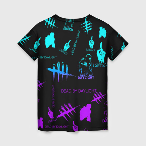 Женская футболка 3D с принтом Dead by Daylight, вид сзади #1