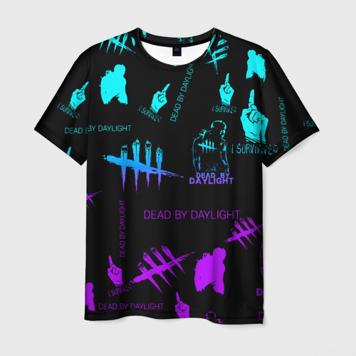 Мужская футболка 3D с принтом Dead by Daylight, вид спереди #2