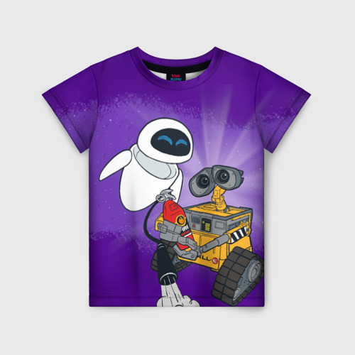 Детская 3D футболка с принтом WALL-E, вид спереди #2