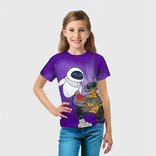 Детская 3D футболка с принтом WALL-E, вид сбоку #3