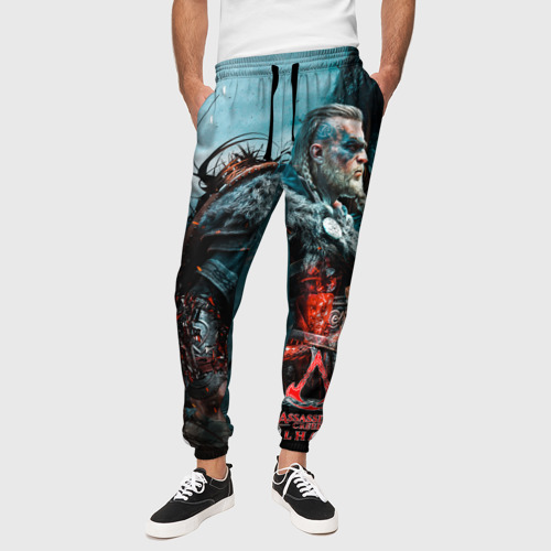 Мужские брюки 3D с принтом Valhalla, вид сбоку #3