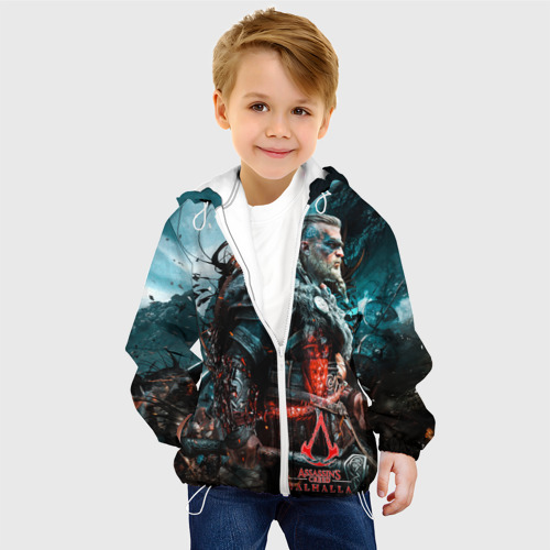 Детская куртка 3D с принтом Valhalla, фото на моделе #1