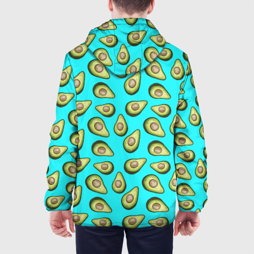 Мужская куртка 3D с принтом Авокадо, вид сзади #2