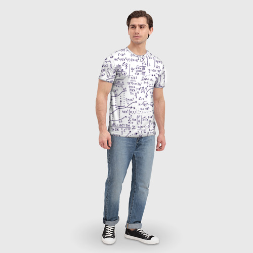 Мужская футболка 3D с принтом Формулы, вид сбоку #3