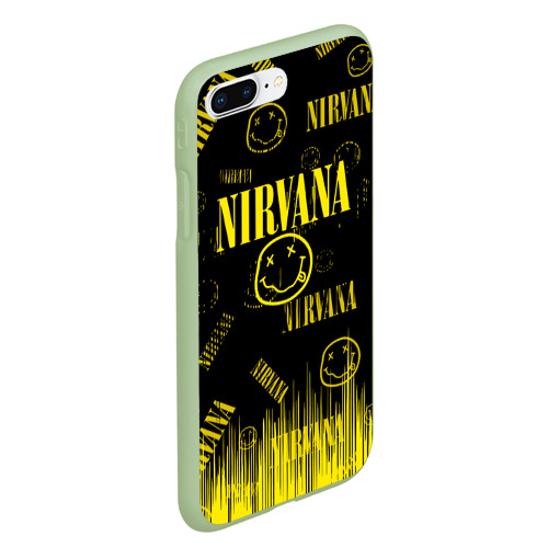 Чехол для iPhone 7Plus/8 Plus матовый с принтом Nirvana, вид сбоку #3