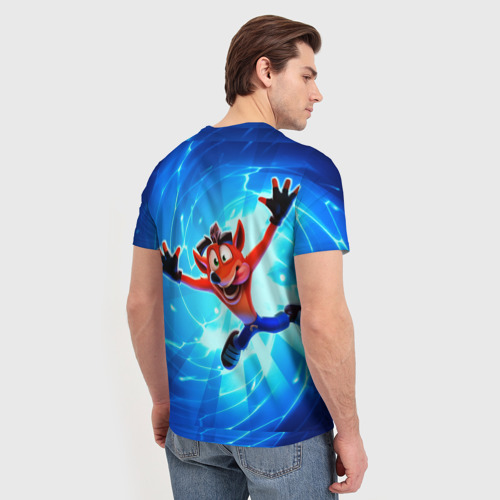 Мужская футболка 3D с принтом Crash Bandicoot, вид сзади #2