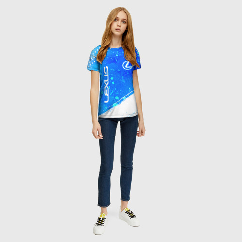 Женская футболка 3D с принтом LEXUS / ЛЕКСУС, вид сбоку #3