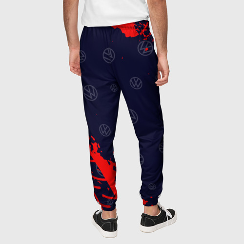 Мужские брюки 3D с принтом VOLKSWAGEN / Фольксваген, вид сзади #2