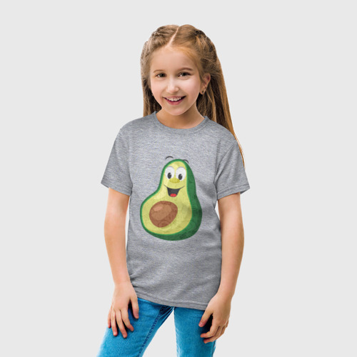 Детская футболка хлопок с принтом Для Любителей Авокадо, вид сбоку #3