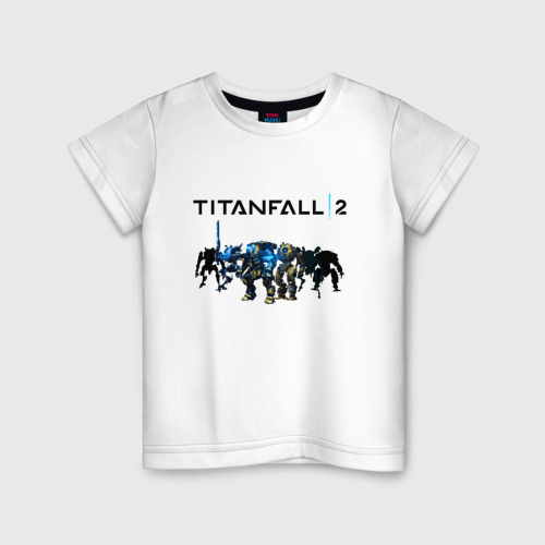 Детская футболка хлопок с принтом Titanfall 2, вид спереди #2
