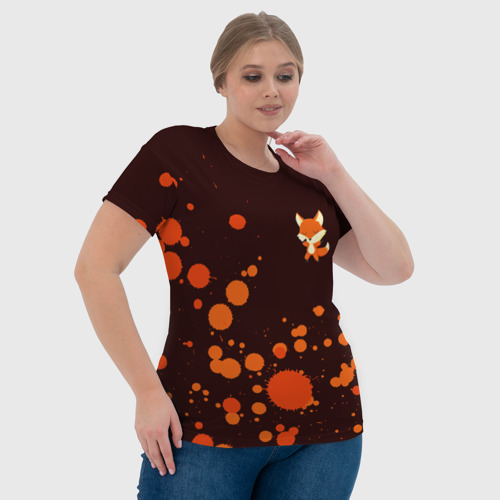 Женская футболка 3D с принтом Лисичка foxy, фото #4