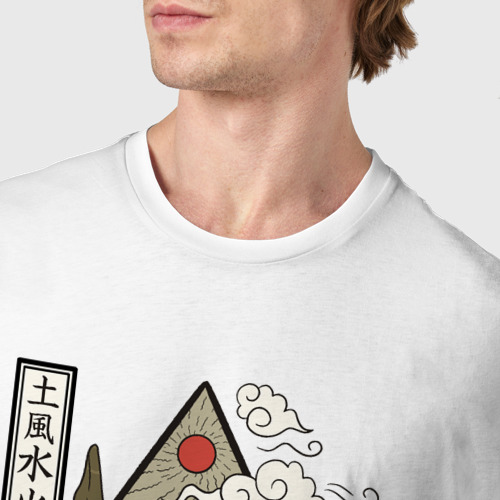 Мужская футболка хлопок с принтом Стихии - Четыре элемента, фото #4