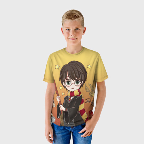 Детская 3D футболка с принтом Гарри Поттер, фото на моделе #1