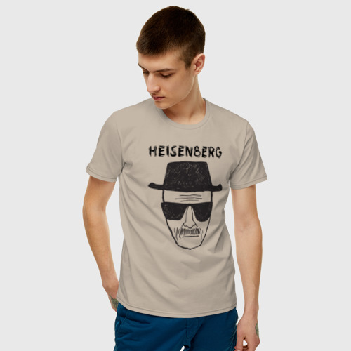 Мужская футболка с принтом Гейзенберг, фото на моделе #1