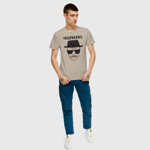 Мужская футболка с принтом Гейзенберг, вид сбоку #3