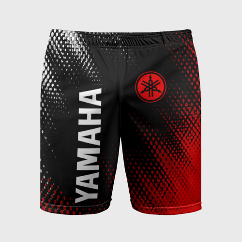 Мужские шорты спортивные с принтом YAMAHA MOTOR / Ямаха, вид спереди #2