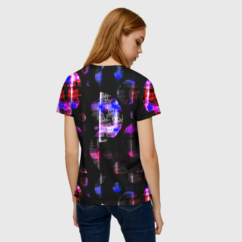 Женская футболка 3D с принтом Новый космос, вид сзади #2