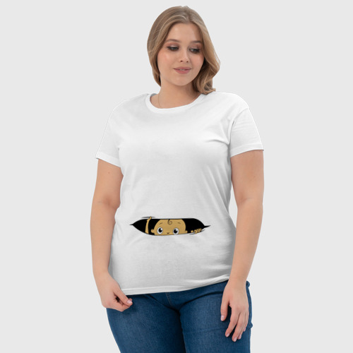 Женская футболка хлопок с принтом Беременность, фото #4