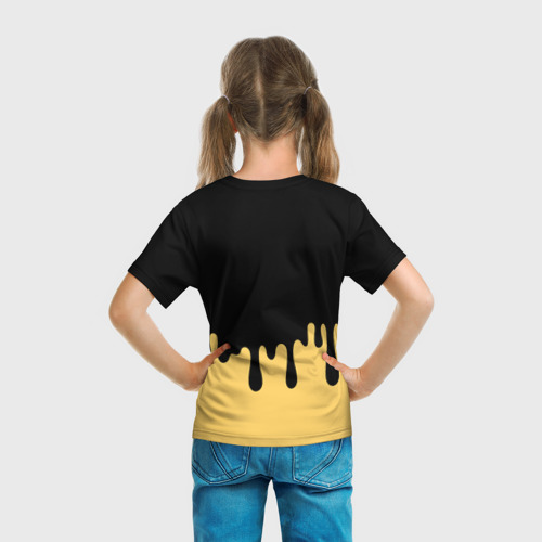 Детская футболка 3D с принтом Bendy And The Ink Machine, вид сзади #2