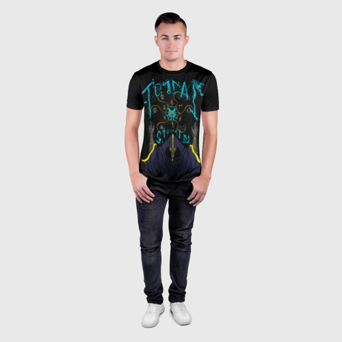 Мужская футболка 3D Slim с принтом TerraZ Культист, вид сбоку #3